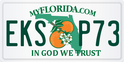 FL license plate EKSP73