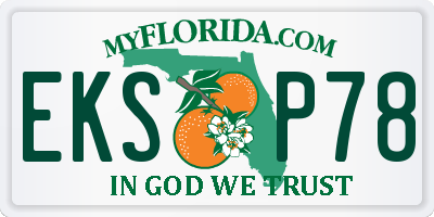 FL license plate EKSP78