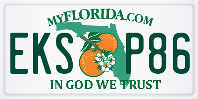 FL license plate EKSP86