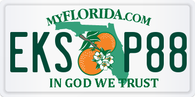 FL license plate EKSP88