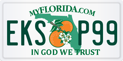 FL license plate EKSP99