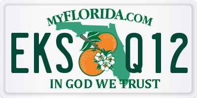 FL license plate EKSQ12