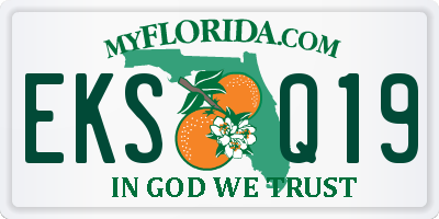 FL license plate EKSQ19