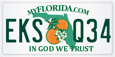 FL license plate EKSQ34