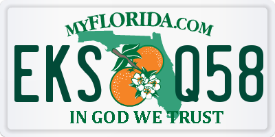 FL license plate EKSQ58