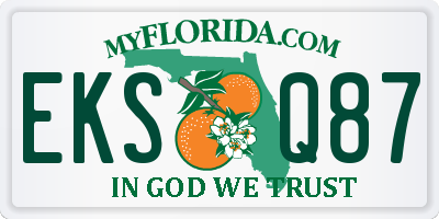 FL license plate EKSQ87