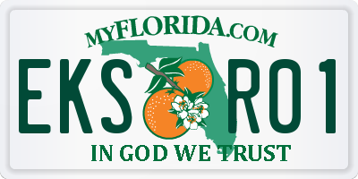 FL license plate EKSR01