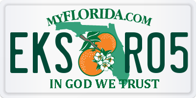 FL license plate EKSR05