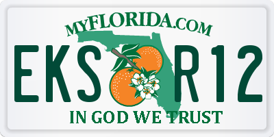 FL license plate EKSR12