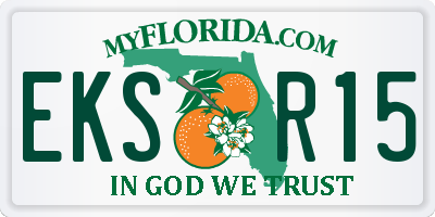 FL license plate EKSR15