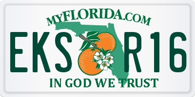 FL license plate EKSR16