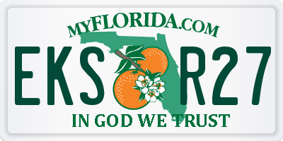 FL license plate EKSR27