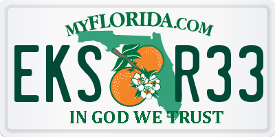 FL license plate EKSR33