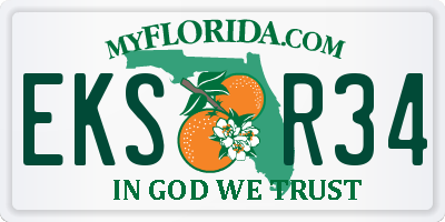 FL license plate EKSR34
