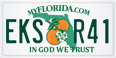 FL license plate EKSR41