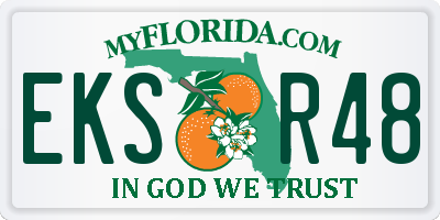 FL license plate EKSR48