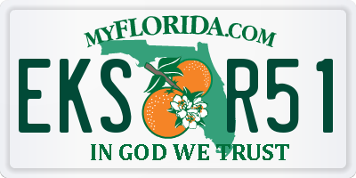 FL license plate EKSR51