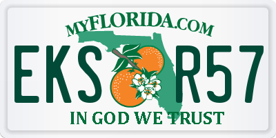 FL license plate EKSR57