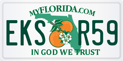 FL license plate EKSR59