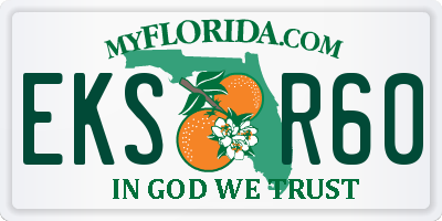 FL license plate EKSR60
