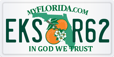 FL license plate EKSR62