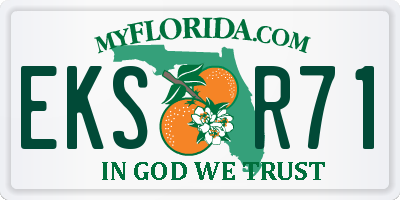 FL license plate EKSR71