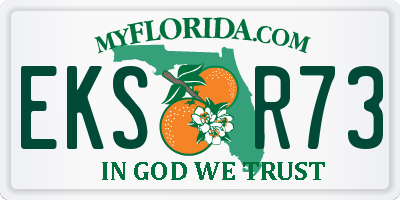 FL license plate EKSR73