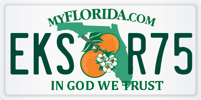 FL license plate EKSR75
