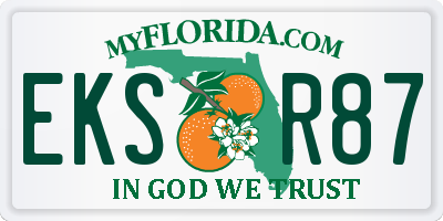 FL license plate EKSR87