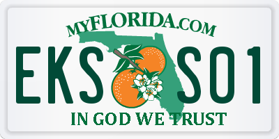 FL license plate EKSS01