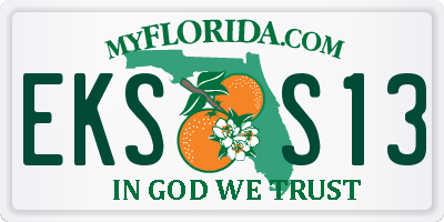 FL license plate EKSS13
