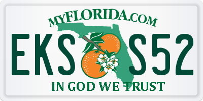 FL license plate EKSS52