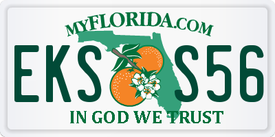 FL license plate EKSS56