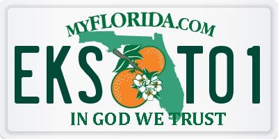 FL license plate EKST01