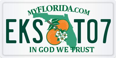 FL license plate EKST07