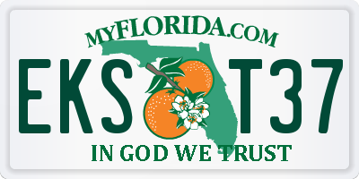 FL license plate EKST37