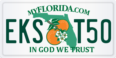 FL license plate EKST50
