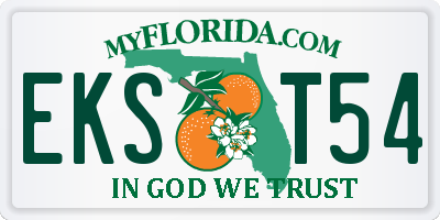 FL license plate EKST54