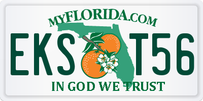 FL license plate EKST56