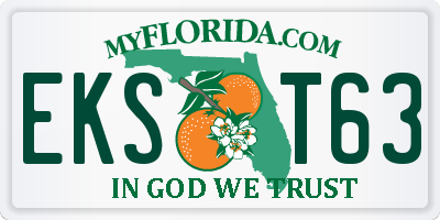 FL license plate EKST63