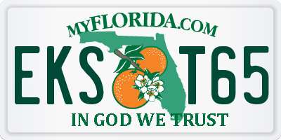 FL license plate EKST65