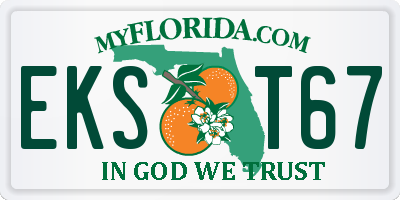 FL license plate EKST67