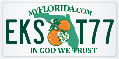 FL license plate EKST77