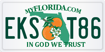 FL license plate EKST86