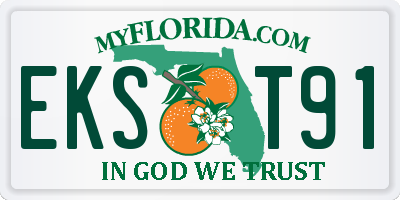 FL license plate EKST91