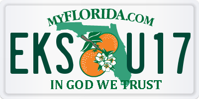 FL license plate EKSU17
