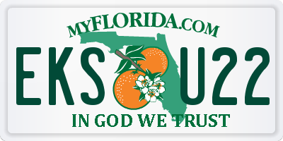 FL license plate EKSU22