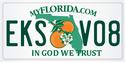 FL license plate EKSV08