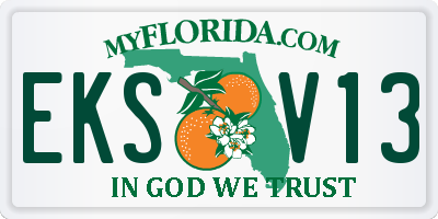 FL license plate EKSV13