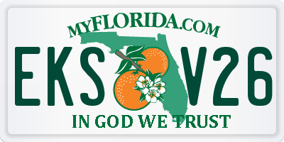 FL license plate EKSV26